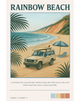 Rainbow Beach vintage surf poster