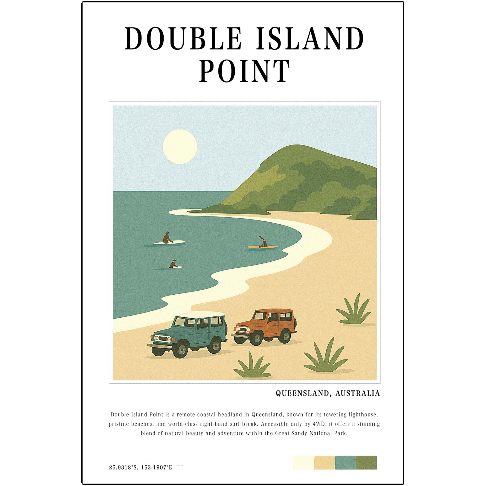 DOUBLE ISLAND POINT TRAVEL POSTER