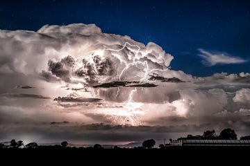 Severe weather photography - Lightning bolt - Australian Photography prints - Wet Cactus