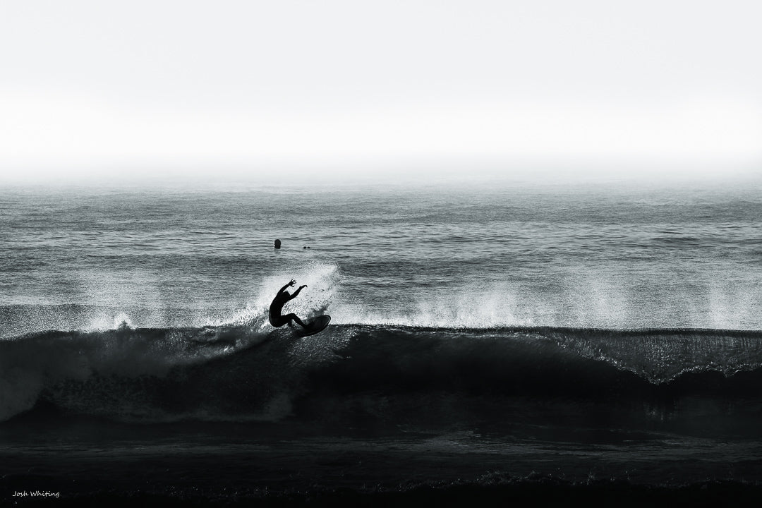 Surf photography print - black and white art - local surf photography - josh whiting photos